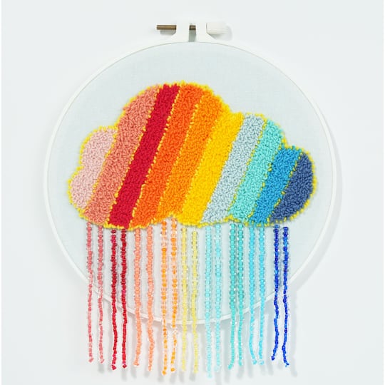 Jonathan Adler x Michaels; Jonathan Adler x Michaels Rainbow Cloud Needle Punch & Bead Embroidery Kit; Category:Stitchery & Crochet; Image:1